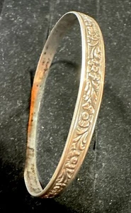 Vintage DANECRAFT 925 Sterling Silber - Floral Swirl Armreif Armband - wunderschön - Bild 1 von 6