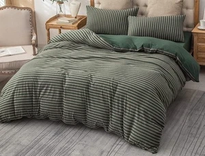 PURE ERA 100% Jersey Cotton 3pc Queen Duvet Cover Set Super Soft Set Pillow Case - Imagen 1 de 3