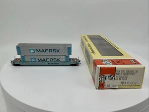 Con-Cor N Scale 001-603107 (02) Maersk Twin Stack Container Car #250126 - Picture 1 of 12