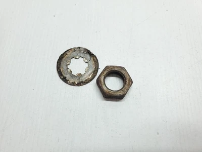 Tuerca de piñón delantera Suzuki DS80 2000 16 MM y arandela de bloqueo DS 80 87-00 JR80 JR 80 01 Foto 1 de 2