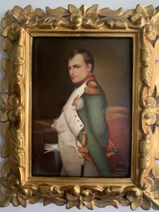 RARE PORTRAIT DE NAPOLEON PEINTURE SUR PORCELAINE XIX SIGNEE WAGNER - Picture 1 of 16