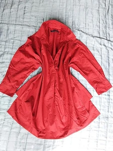 FRENCH CONNECTION WARM RED COTTON OVERSIZED SHIRT BLOUSE SIZE 8 - 16 - Picture 1 of 3