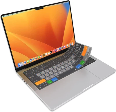 Macos Shortcut Guide Keyboard Cover for Apple Macbook Pro 14 Inch and Macbook Pr - Image 1 of 4