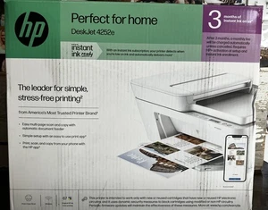 HP DeskJet 4252e Wireless All-in-One Color Printer, Scanner, Copier, New - Picture 1 of 5