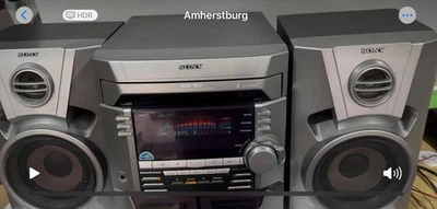 Sony HCD-BX2 MUSIC System silver WITH 2X SPEAKERS - CD player has issues - Image 1 of 4