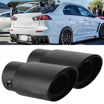2X For Mitsubishi i-MiEV	 Car Exhaust Pipe Tip Rear Throat Muffler Tailpipe Foto 1 de 4
