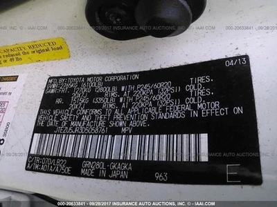 Conjunto de transmissão automática usado serve: 2013 Toyota 4 runner AT 4.0L 1GRFE en - Imagem 1 de 4