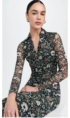 Madewell Chandra Dress Color: Camo Floral Mossy Umber New $129 Women's S / M  - Image 1 of 4