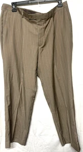 Lot 4547- Men's LINEAGE- Beige Stripe Dress Pants-  Size 40x32 - Picture 1 of 3