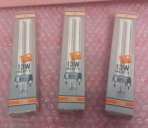 LOT OF 3 OSRAM SYLVANIA DULUX S 13W, F13TT27K BASE GX23 2700K MADE IN USA - Picture 1 of 3