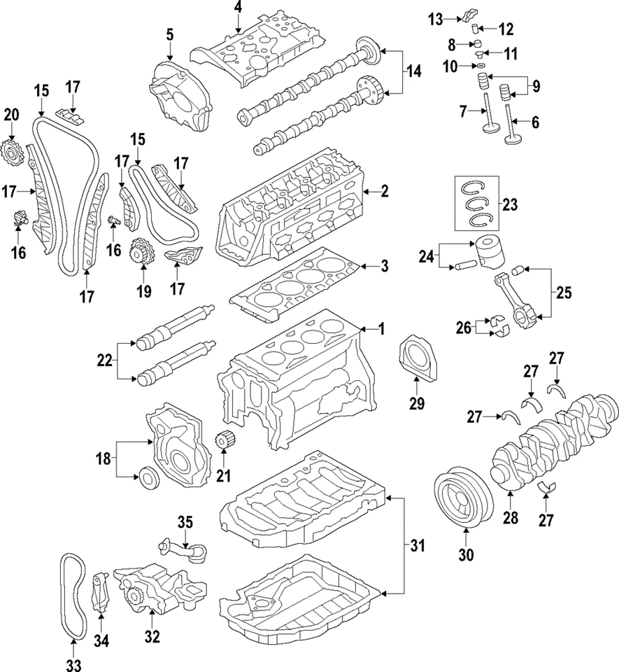 Cojinete principal del cigüeñal del motor Audi genuino 06H-105-561-J-VIO Foto 1 de 1