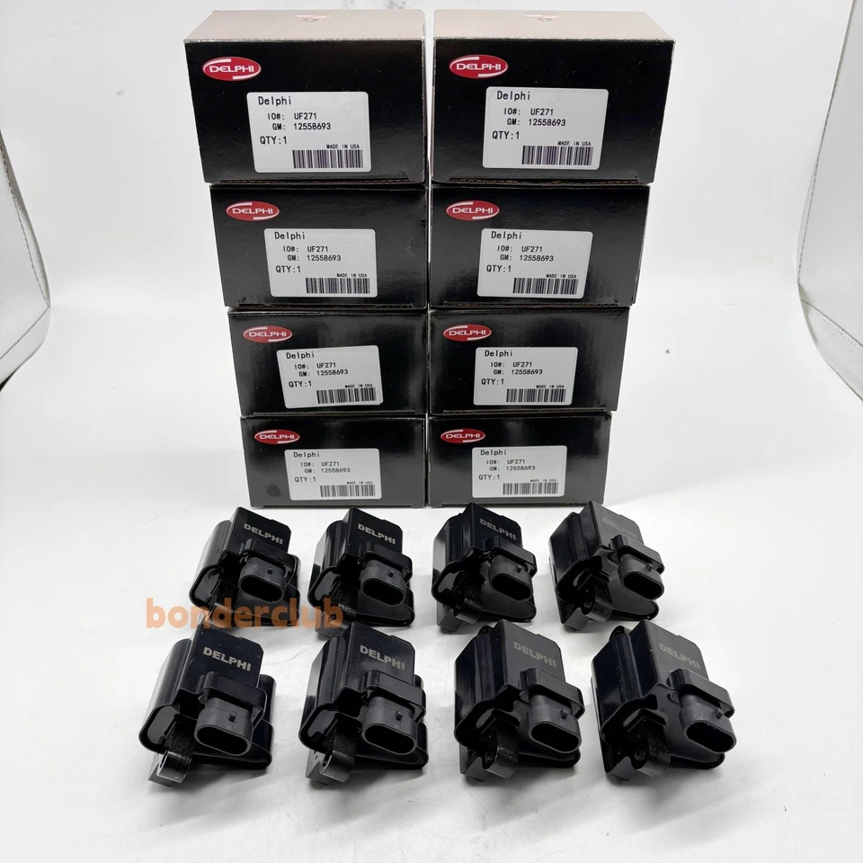 8 Pack Delphi UF271 12558693 Ignition Coils For Chevy GMC 4.8L 5.3L 6.0L D581 Foto 1 de 4