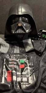 Star Wars Darth Vader Costume For Kids w/ Belt & Cape - Size XL - Picture 1 of 7