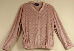 Dolce Cabo Women’s Medium Blush Zip Front & Pockets Faux Suede W/ Cutouts Jacket - Picture 1 of 13