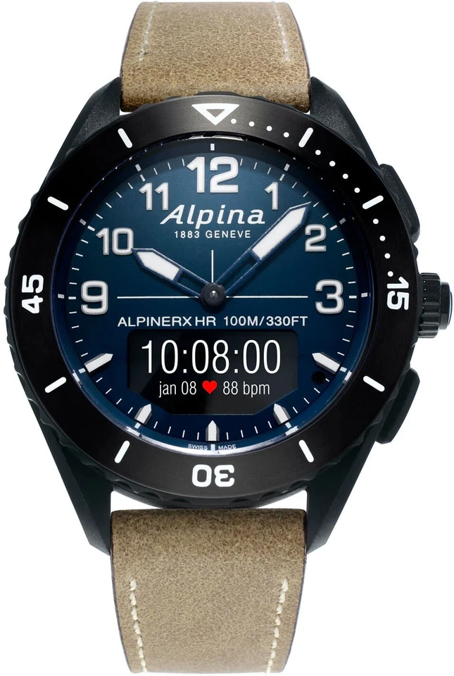 Reloj Alpina AlpinerX Alive Cronógrafo Inteligente Bluetooth AL-284LNN5AQ6L Negro Foto 1 de 1