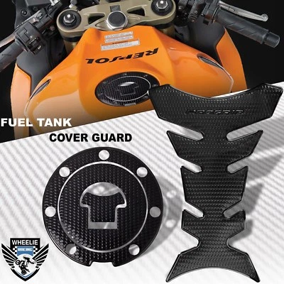 JUEGO DE ALMOHADILLA DE TANQUE DE COMBUSTIBLE PERFORADA NEGRA PRO GRIP + TAPA DE GAS 03-16 CBR-1000RR/600RR Foto 1 de 4