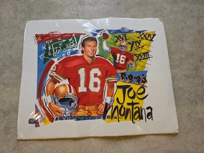 Joe Montana 4 Super Bowl's Retrato Brian FujiMori Mervyn's 1995 Excelente/Como Nuevo Foto 1 de 4
