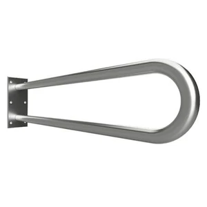 Manija de soporte BELP en forma de U acero inoxidable cepillada para baño y WC >> para perforar - Imagen 1 de 4