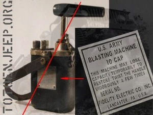 PLAQUETTE LABEL BLASTING MACHINE 10 CAPS LANCAS ENGINEERS jeep willys us ww2 - Imagen 1 de 1
