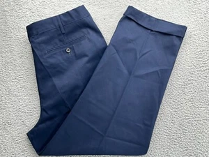 $70 New Lands' End Men's Trad Fit No Iron CW PLT Chino Pants Navy 40x29 - Picture 1 of 10