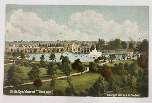 Willow Grove Park vintage postcard "Birds Eye View of the Lake" 1908 PA - Picture 1 of 2