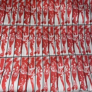 kiss Rock Band Fabric Music Gene Simmons Paul Stanley Ace Peter Quarter Yard - Picture 1 of 7