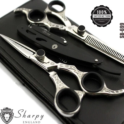 Professional Barber Hairdressing Scissors And Thinning 6.5" Inch Japanese Steel - Image 1 of 3