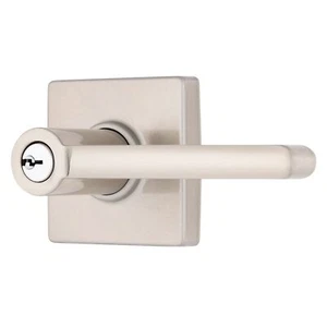 BRINKS – Contemporary Keyed Entry Door Lever, Satin Nickel - Designed for - Picture 1 of 7