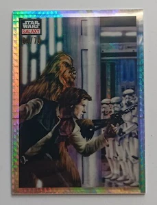 2023 Topps Chrome Star Wars Galaxy Han & Chewbacca /75 Prism Refractor - Picture 1 of 2