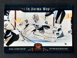 MARC-ANDRE FLEURY 2011-12 PANINI CROWN ROYALE IN HARMS WAY 11-12 NO 7      34339