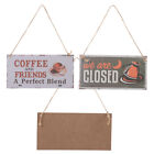 Open & Closed Sign for Business Door, Wooden Sign for Cafe Bar