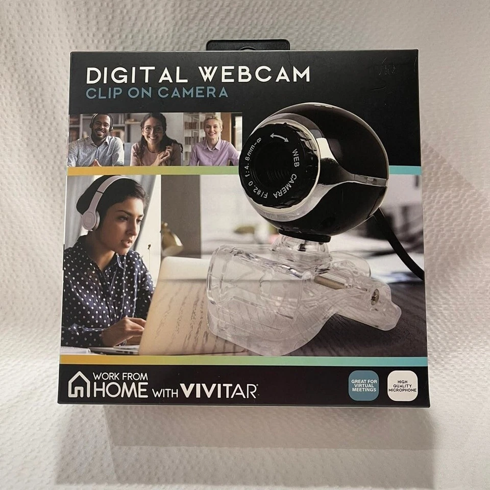 Vivitar Digital Webcam Clip on Camera 360 Rotating Base Optimized Zoom