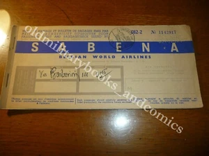SABENA 1950? VECCHIO BIGLIETTO VINTAGE AIRLINE TICKET FLUGTICKET 1 - Imagen 1 de 1