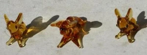 Juego de 3 estatuillas de ratón ratones miniatura arte de Murano estatuillas de vidrio soplado - - Imagen 1 de 1