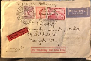 1931 4,7,31 Alemania con vuelo catapulta Vorausflug Europa - Nueva York Special Del - Imagen 1 de 2