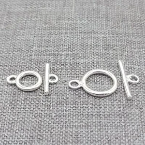 5pcs of 925 Sterling Silver Small Toggle Clasps 6mm 8mm for Bracelet Necklace - Picture 1 of 5