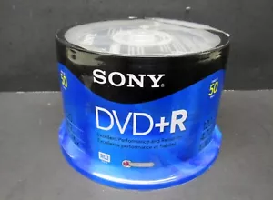 50 Stück, Sony DVD+R, 120 min, 4,7GB, 16x, auf einer Spindel, neue Discs - Bild 1 von 3