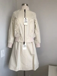 NWT CADET 100% COTTON CREAM SKIRT JACKET SUIT SIZE 2 MADE IN USA - Picture 1 of 12