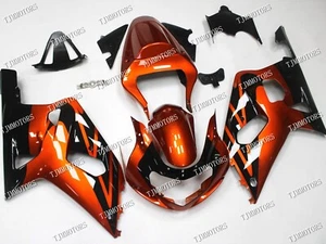 For 2001-2003 GSXR600/750 Black Orange ABS Injection Mold Bodywork Fairing Kit - Picture 1 of 8