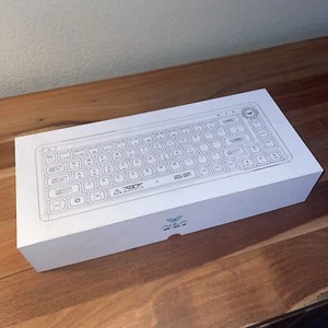 New AULA Wind F68 Clear White Transparent Bluetooth Keyboard Open Box - Photo 1/7