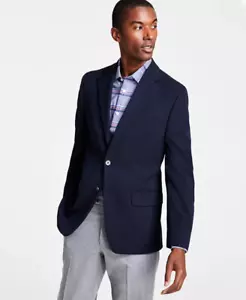 Blazer Michael Kors Para Hombre Ajuste Clásico Elastizado Sólido Azul Marino 42 R - Imagen 1 de 6