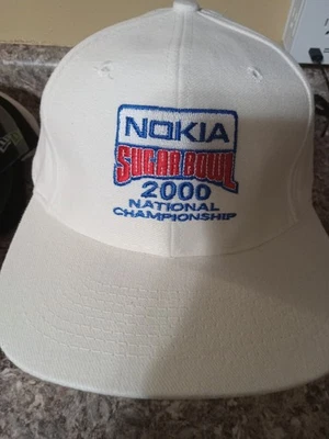 NOKIA Sugar Bowl Hat White NCAA Football Championship New Orleans LA 2000 - Image 1 of 2