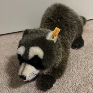 Steiff Pummy The Raccoon 071515 Tags Attached Alpaca - Picture 1 of 10