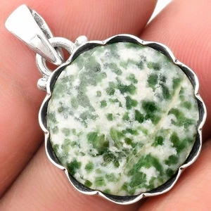 Natural Dioptase 925 Sterling Silver Pendant Jewelry P-1555 - Picture 1 of 5