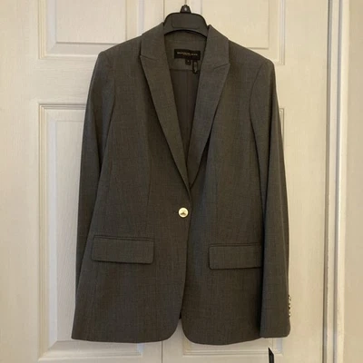 Donna Karan Women’s One Button Blazer. Size 6 gray  NWT - Image 1 of 4