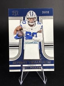 2023 Panini National Treasures - Sunday Treasures Tony Pollard #STR-TP /99 (MEM) - Afbeelding 1 van 2