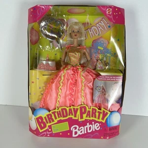 Barbie 1998 Birthday Party Doll Cake Balloons Card Damaged Box Vintage Mattel  - Picture 1 of 7
