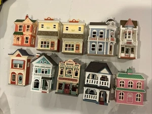 10 VTG Hallmark Keepsake Nostalgic Houses & Shops Christmas Ornaments 80-90 - Picture 1 of 12