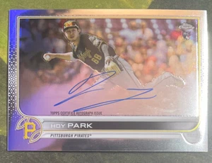 Hoy Park - 2022 Topps Chrome Base Rookie Auto - Pirates - Bild 1 von 2