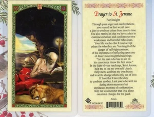 Saint Jerome - Laminated Holy Card HC9-541E - Picture 1 of 3